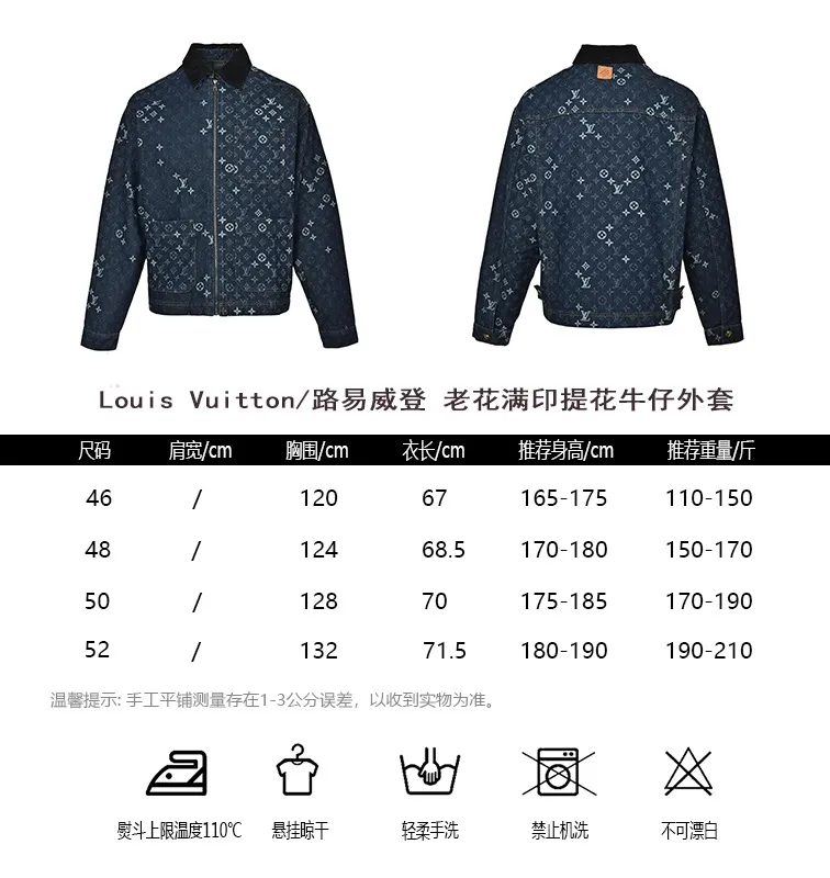 Louis Vuitton/Louis Vuitton old flower all over printed jacquard denim jacket